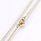 304 Stainless Steel Mariner Link Chain Necklaces, with Lobster Claw Clasps, Golden, 19.69 inch(50cm), 1.8x0.4mm, link: 5x1.8x0.4
