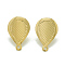 304 Stainless Steel Stud Earring Findings, with Loop, Teardrop, Golden, 18x12mm, Hole: 1.4mm, Pin: 0.8mm