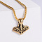 Anchor Punk Style Stainless Steel Pendant Men's Necklace Nightclub Accessory, Golden