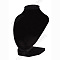 Velvet Necklace Display Bust, Black, 10.1x7.1x15.4cm