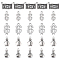 80Pcs 5 Style Tibetan Style Zinc Alloy Pendants, Money Shapes, Antique Silver, 10.5~21x8.5~13x1~4mm, Hole: 1.5~1.8mm, 16pcs/style
