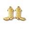 PVD Vacuum Plating 304 Stainless Steel Pendants, Boot Charms, Golden, 26x19x3mm, Hole: 2mm