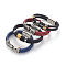 Retro Leather Cord Bracelets, with 304 Stainless Steel Magnetic Clasps and Findings, Mixed Color, 8-3/8 inch~9 inch(21.2~22.9cm), 11.5~12mm