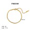 Simple Stainless Steel Chain Bracelets for Summer Beach, Real 18K Gold Plated, 6-3/4 inch(17cm), 2.3mm
