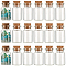 Glass Bottle, with Cork Plug, Wishing Bottle, Column, Clear, 2.15x4cm, Capacity: 7ml(0.24fl. oz), 24 sets/box