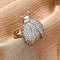 Brass Micro Pave Cubic Zirconia Adjustable Open Cuff Rings for Women, Cadmium Free & Lead Free, Insect, Platinum, Inner Diameter: Adjustable, Tray: 23.5x19mm