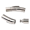 Tarnish Resistant 304 Stainless Steel Bayonet Clasps, Column, Stainless Steel Color, 28~28.7x7x8mm, Hole: 5mm