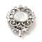 Brass Micro Pave Clear Cubic Zirconia Box Clasps with Resin, Cadmium Free & Nickel Free & Lead Free, Flower, Platinum, 23x20.5x8mm, Hole: 1.2mm