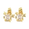 Brass Micro Pave Clear Cubic Zirconia Pendants, Cadmium Free & Nickel Free & Lead Free, Square, Real 18K Gold Plated, 19.5mm, Hole: 3.5x2mm