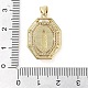 Латунные микропаве прозрачные подвески с фианитом KK-Q813-16C-G-3