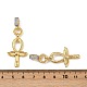 Латунные микро проложить кубического циркония подвески KK-H072-15B-G-3