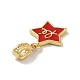Латунные микро проложить кубического циркония подвески KK-B059-38G-B-3