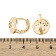 Серьги-кольца из латуни с прозрачным фианитом EJEW-Q014-38G-3