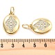Подвески из латуни с прозрачным фианитом KK-U009-11A-G-3