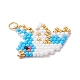 Стеклянные подвески из бисера PALLOY-MZ00595-3