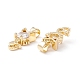Латунные микро проложить кубического циркония подвески KK-D067-10G-01-RS-3