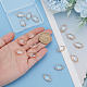 16 шт. латунные подвески-коннекторы из прозрачного стекла FIND-BC0013-16G-3