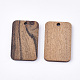 Кулоны из неокрашенного ореха WOOD-T023-05-2