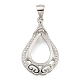 Сеттинги Серебряный кулон кабошон 925 стерлингов STER-B005-14P-1