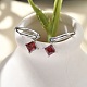 Серьги-кольца из нержавеющей стали 304 с микропаве из кубического циркония STAS-R004-01P-02-1
