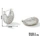 Серьги-кольца из латуни со стразами в форме луны для осени и зимы JO3025-1-1