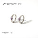 Элегантные серьги-кольца из нержавеющей стали QA3505-8-1
