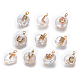 Подвески из натурального пресноводного жемчуга PEAR-L027-01-1