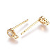 Латунные серьги-гвоздики из циркония KK-F728-59G-NF-1