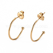 Серьги-гвоздики из нержавеющей стали 304 STAS-S116-272C-G
