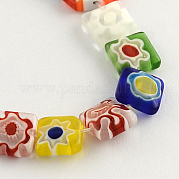 Квадрат ручной Millefiori бисер пряди LK-R004-19