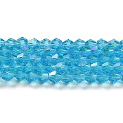 Прозрачные стеклянные бусины гальваническим пряди GLAA-F029-2mm-D19