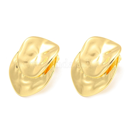 Серьги-гвоздики из латуни с покрытием стойки EJEW-A028-19G-1