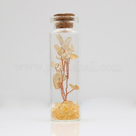 Стеклянные бутылки желая украшения TREE-PW0002-08E-1