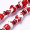Handmade Lampwork Beads, For Christmas, Father Christmas, Red, 24~27x10~14x13~17mm, Hole: 1.8mm