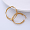 6 Pairs Stainless Steel Triple Hoop Earrings, Golden