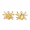 Rack Plating Alloy Pendants, Cadmium Free & Lead Free & Nickle Free, Spider Charm, Matte Gold Color, 14.5x19.5x2.5mm, Hole: 1.8mm