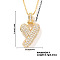Elegant Brass Micro Pave Clear Cubic Zirconia 3D Initial Necklaces, Perfect Gift for Her, Golden, Letter Y, 15.75 inch(40cm)