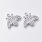 Tarnish Resistant 201 Stainless Steel Pendants, Laser Cut Pendants, Bee, Stainless Steel Color, 15x17x1mm, Hole: 1.2mm