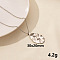 Stainless Steel Oval Pendant Necklaces, Cable Chain Necklaces, Real 18K Gold Plated