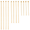 180Pcs 3 Styles Brass Ball Head Pins, Long-Lasting Plated, Nickel Free, Real 18K Gold Plated, 24~45x0.5~0.6mm, 22~24 Gauge, Head: 1.8~2mm, 60pcs/style