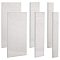 6Pcs 3 Style Blank Aluminum Sheet, Rectangle, Silver, 10.1x1.5~5x0.3cm, 2pcs/style