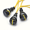 Natural Agate 3 Hole Guru Beads, T-Drilled Beads, Cucurbit, 25.5x12x14mm, Hole: 1.8mm, 2mm