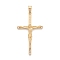 Easter 304 Stainless Steel Big Pendants, with Crystal Rhinestone, Crucifix Cross, Golden, 75x44x7mm, Hole: 6.5x12mm