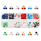 Faceted Glass Beads, Frosted, Rondelle, Mixed Color, 2.5~3.2x1.8~2.6mm, Hole: 0.8mm, 1200pcs/box