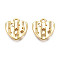Brass Charms, Cadmium Free & Nickel Free & Lead Free, Heart with Moon, Real 18K Gold Plated, 14.5x14x2mm, Hole: 1.6mm