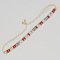 Vintage Ethnic Style Glass Tila Beaded Handmade Slider Bracelets for Women, Colorful, 11 inch(28cm)