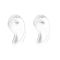 Synthetic Quartz Crystal Pendants, Rock Crystal Magatama Charms, 20.5~23.5x11~16.5x5.5~6mm, Hole: 1.8mm