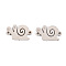 Non-Tarnish 304 Stainless Steel Links/Connectors, Laser Cut, Snail, Stainless Steel Color, 9x14x1mm, Hole: 1.2mm