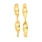 Ion Plating(IP) 304 Stainless Steel Connector Charms, Twist Bar Links, Real 18K Gold Plated, 30x4x4mm, Hole: 1.5mm