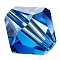 Preciosa® Crystal Beads, Czech Crystal, Bicone(451 69 302 Rondelle), 30050 Sapphire, 4mm, Hole: 0.8mm